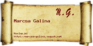 Marcsa Galina névjegykártya